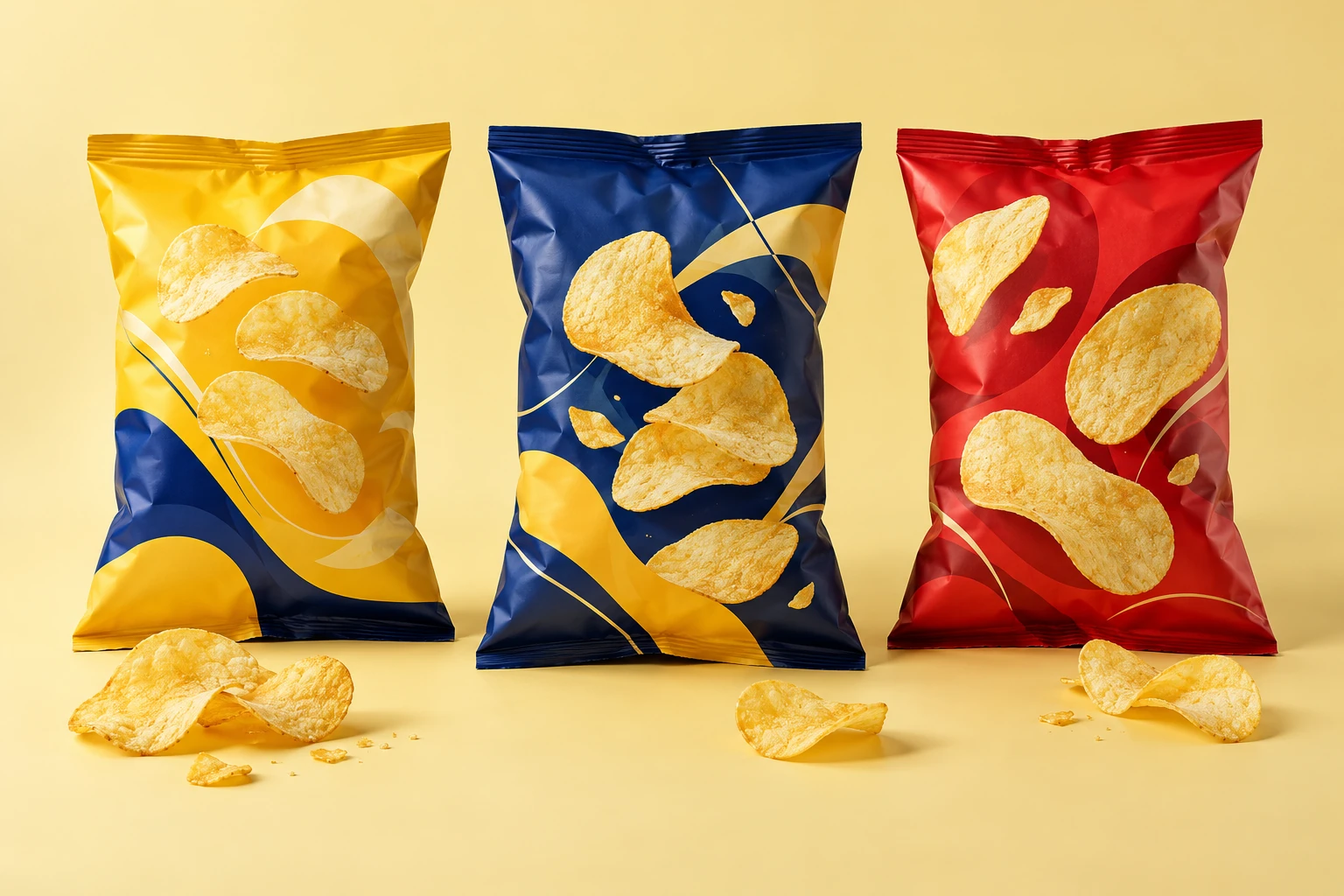 Potato chips packaging